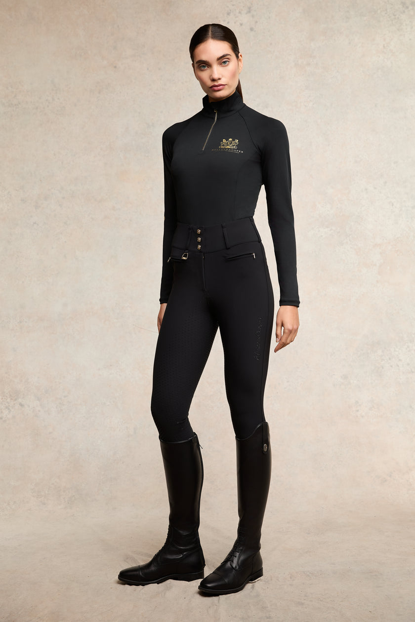 Premium High Rise Breeches (Black)