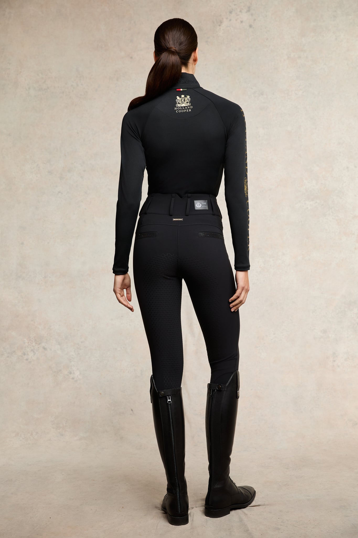 Premium High Rise Breeches (Black)