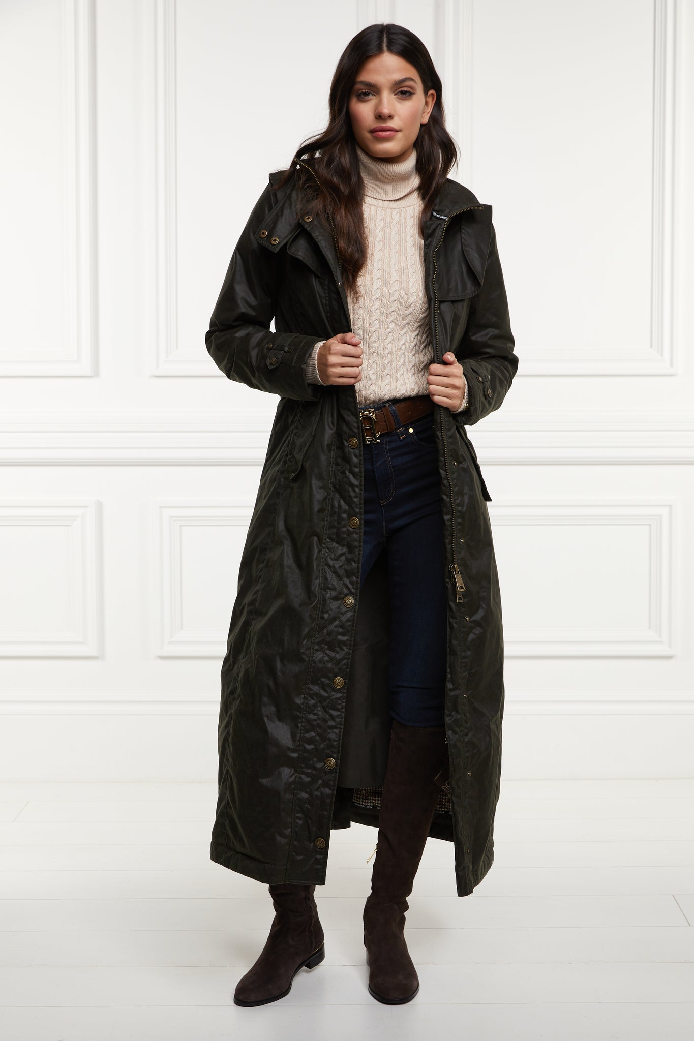 Merissa Wax Stockman Coat (Dark Olive)