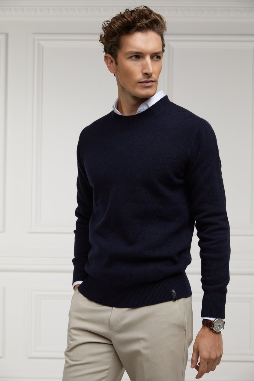 Byron Crew Neck Knit (Navy)