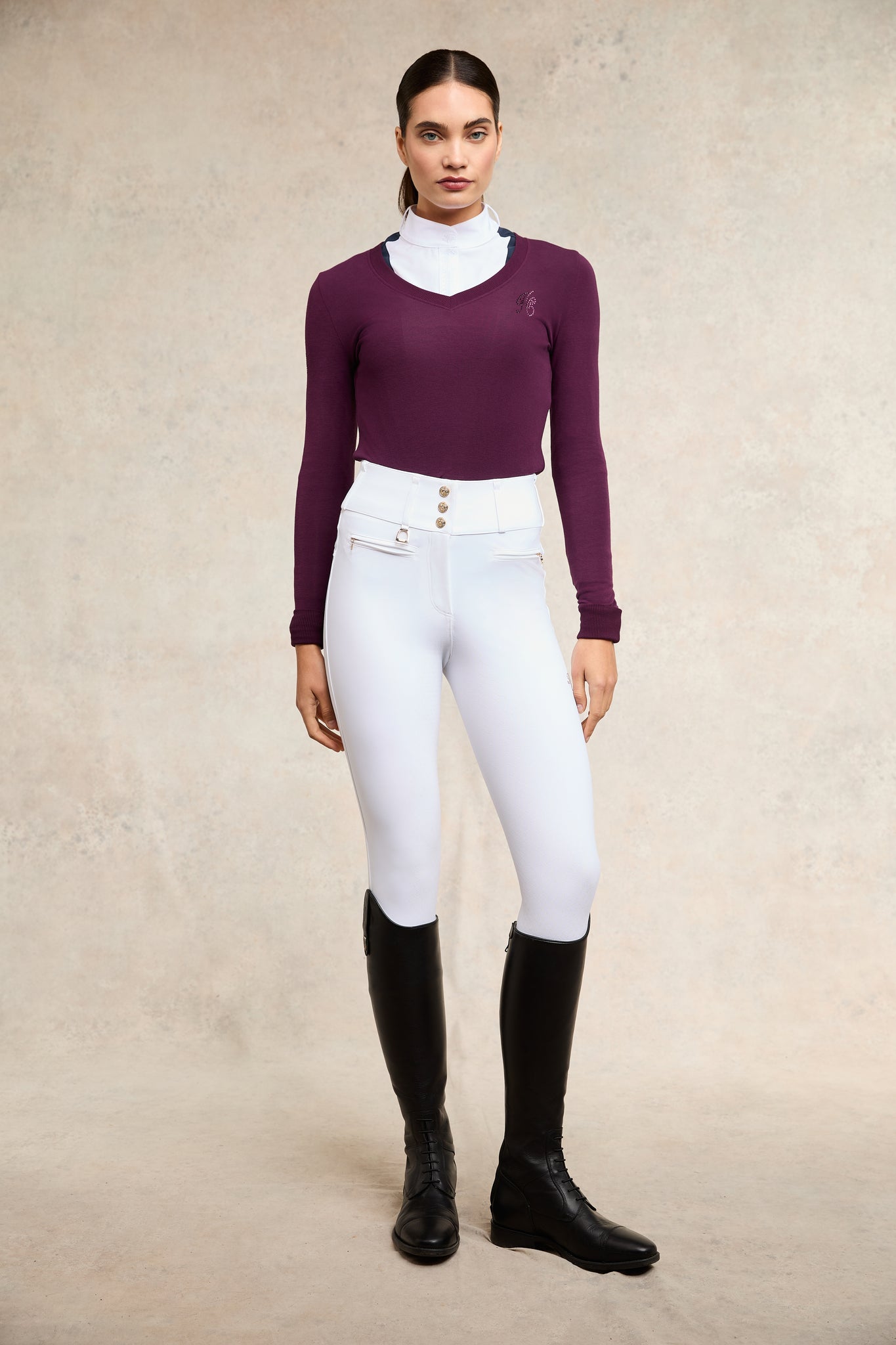 Soft Touch V-Neck (Aubergine)