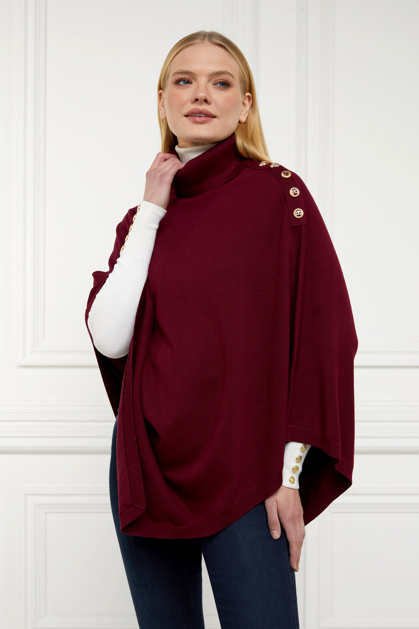 Roll Neck Cape (Wine)