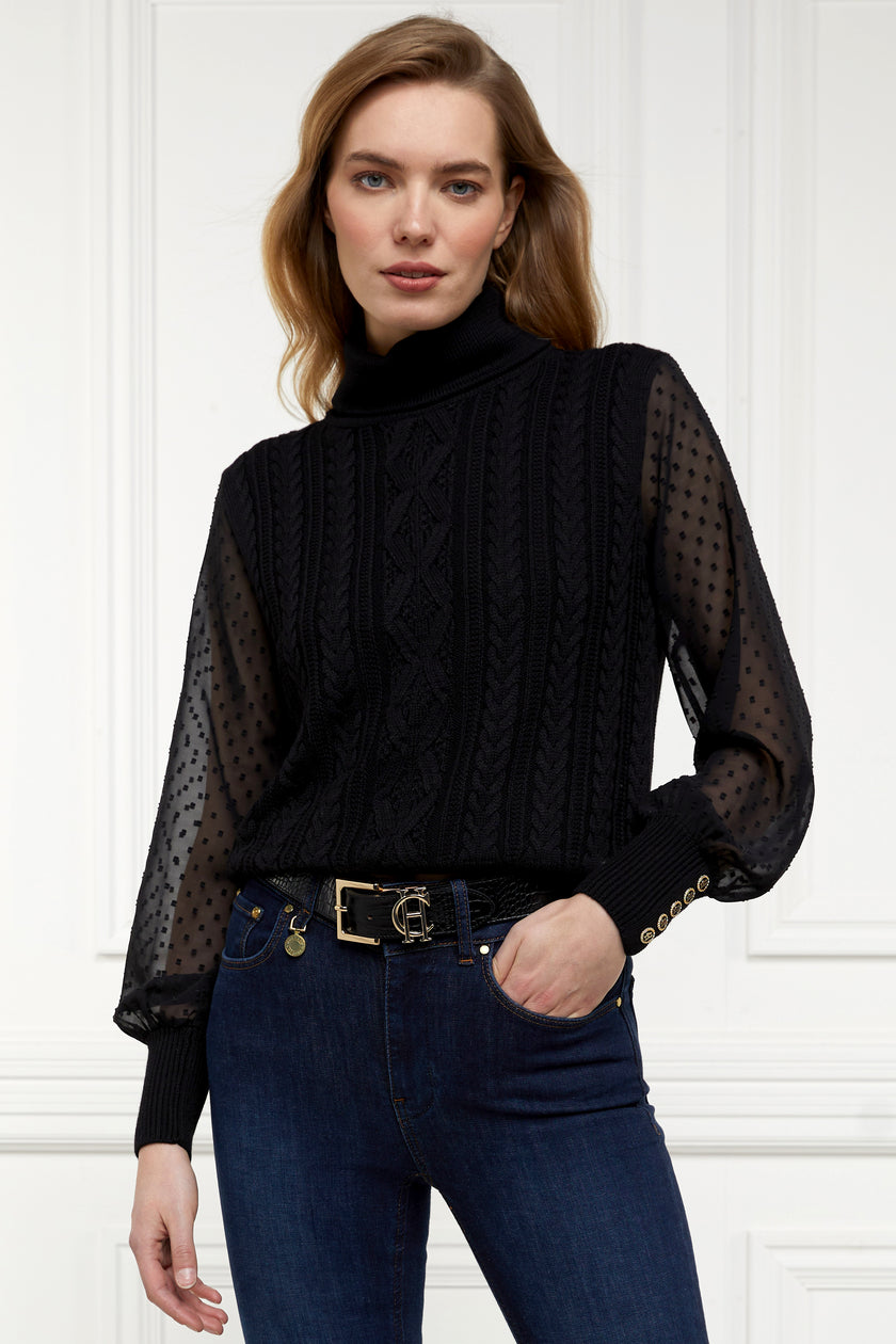 Featherton Roll Neck Knit (Black)