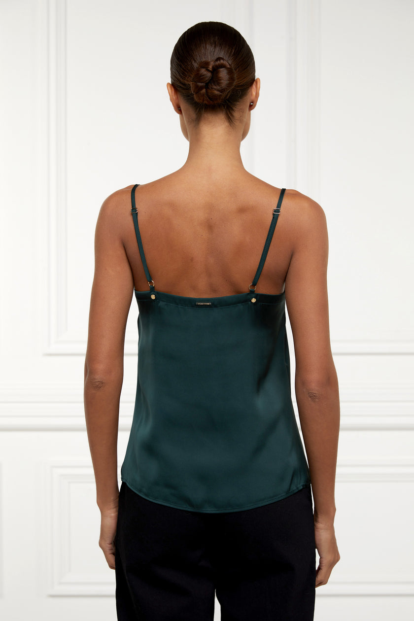 Satin Lace Cami (Emerald)