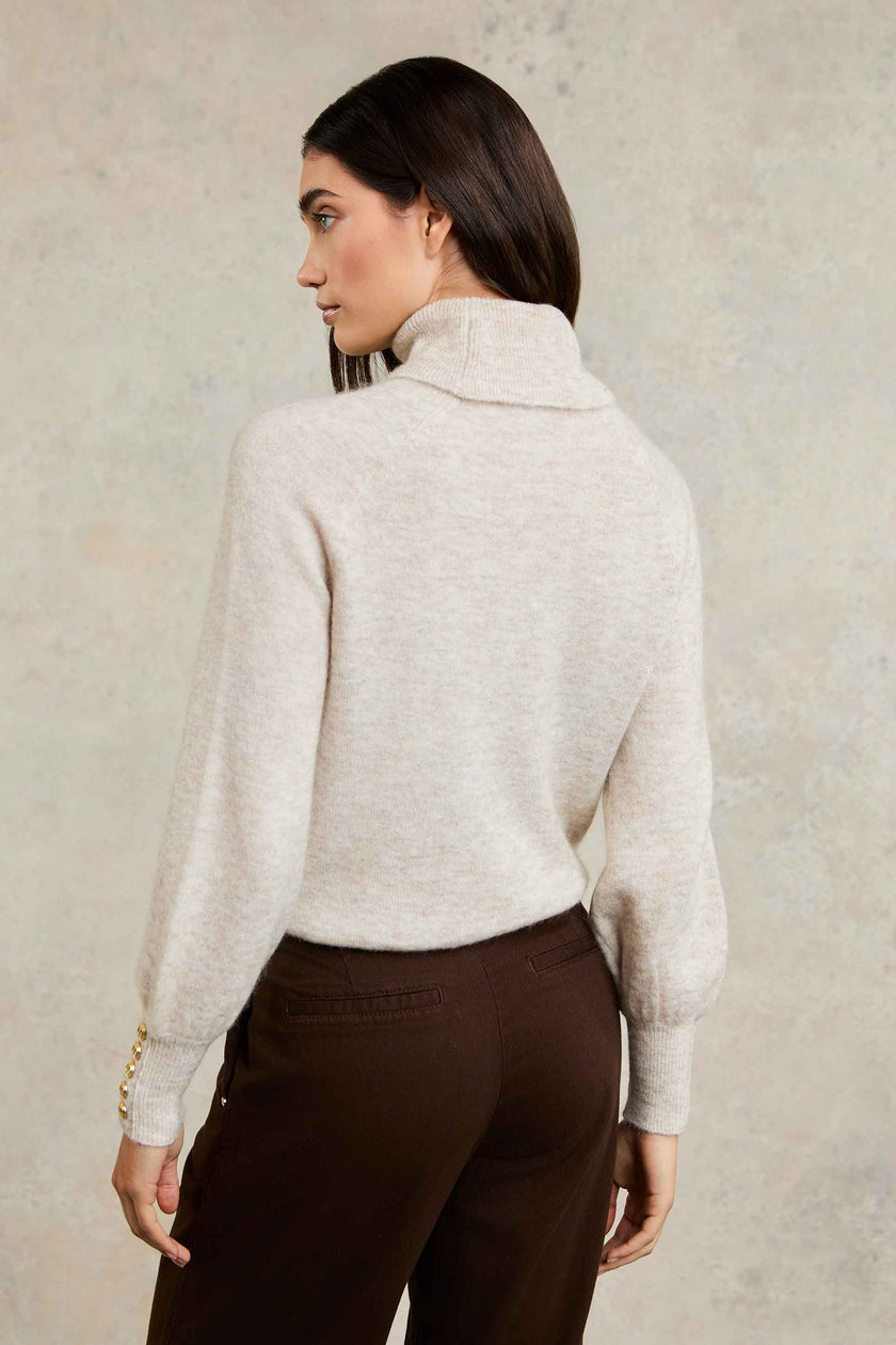 Maisie Roll Neck Knit (Barley)