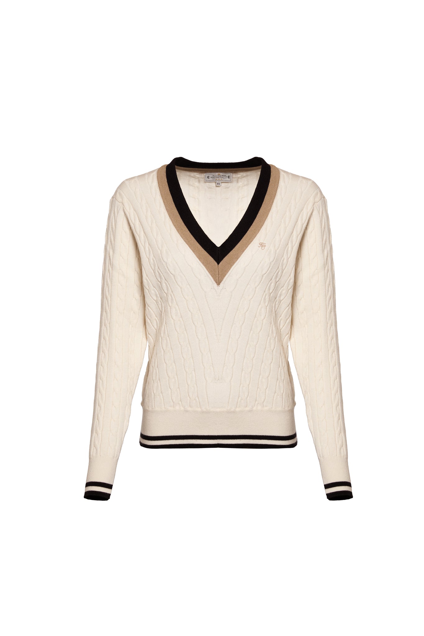 Melissa V Neck Knit (Natural)