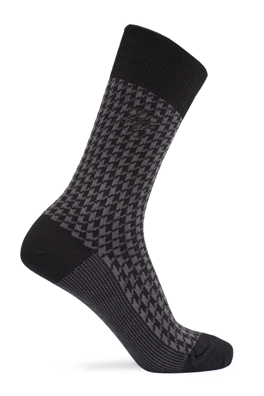 Men's Sock Gift Box (Charcoal Houndstooth Set)