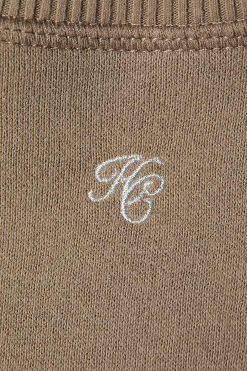 Monogram Crew Neck Sweat (Oatmeal)