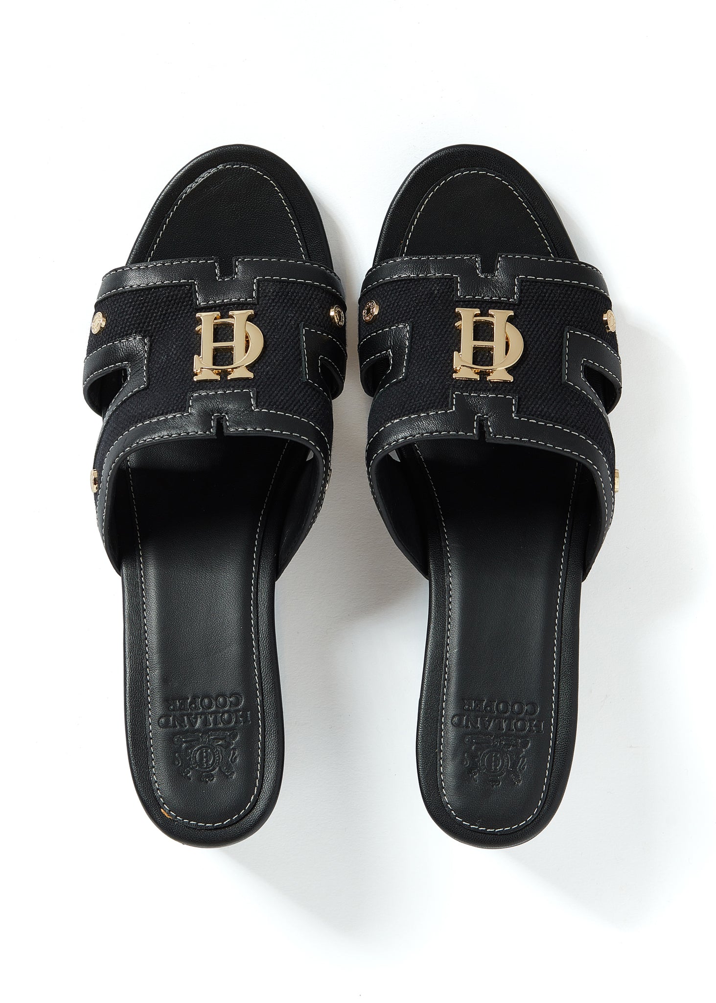 Monogram Mule (Black Canvas)