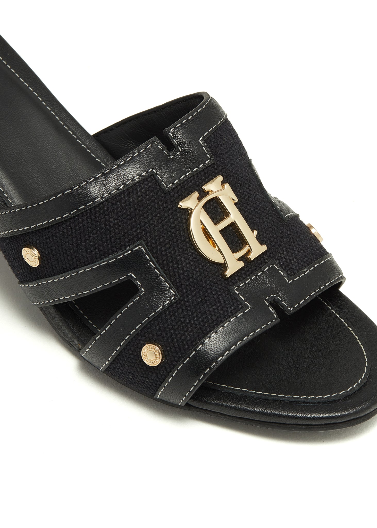 Monogram Mule (Black Canvas)