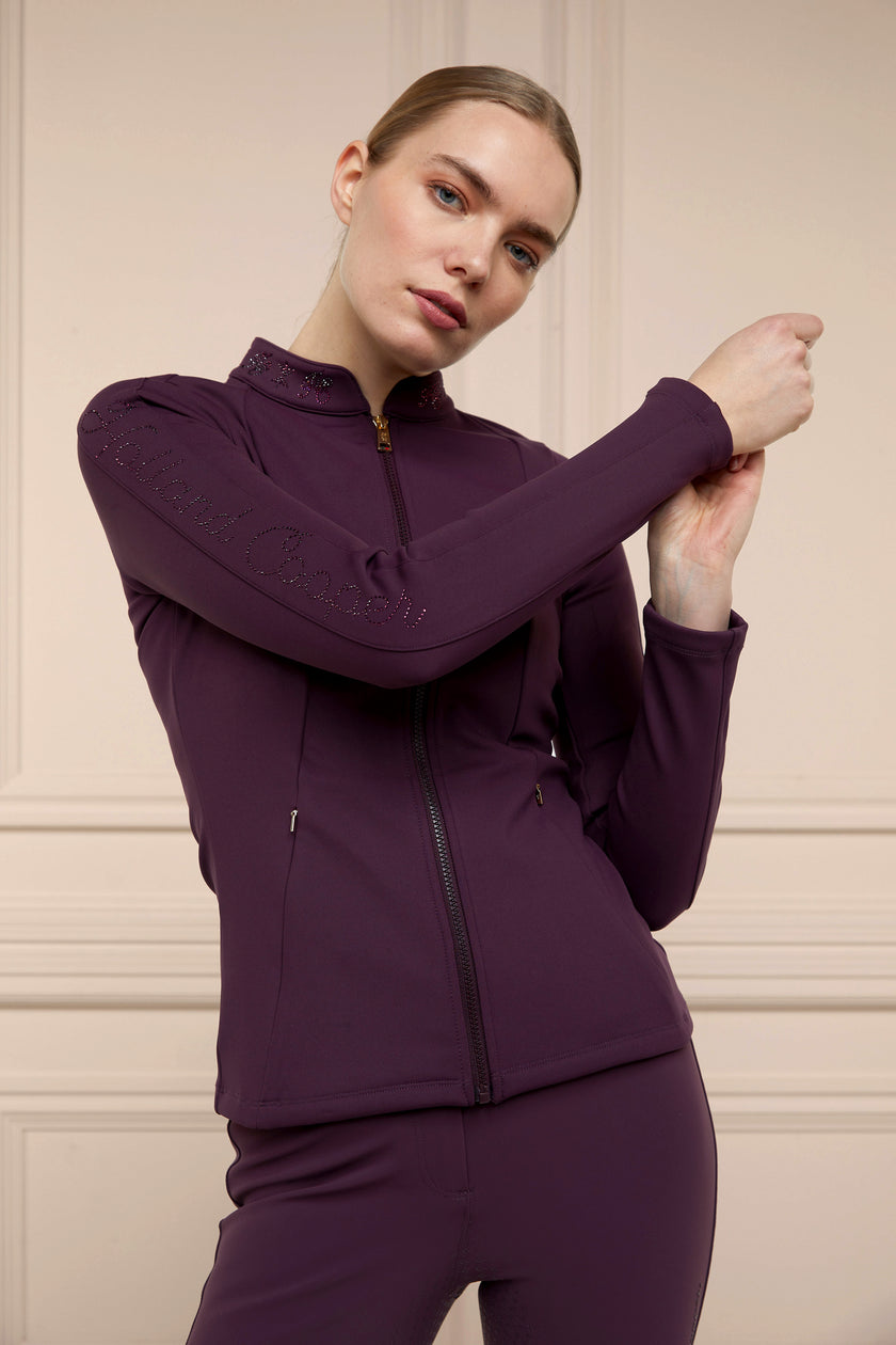 Crystal Zip Sweat (Aubergine)