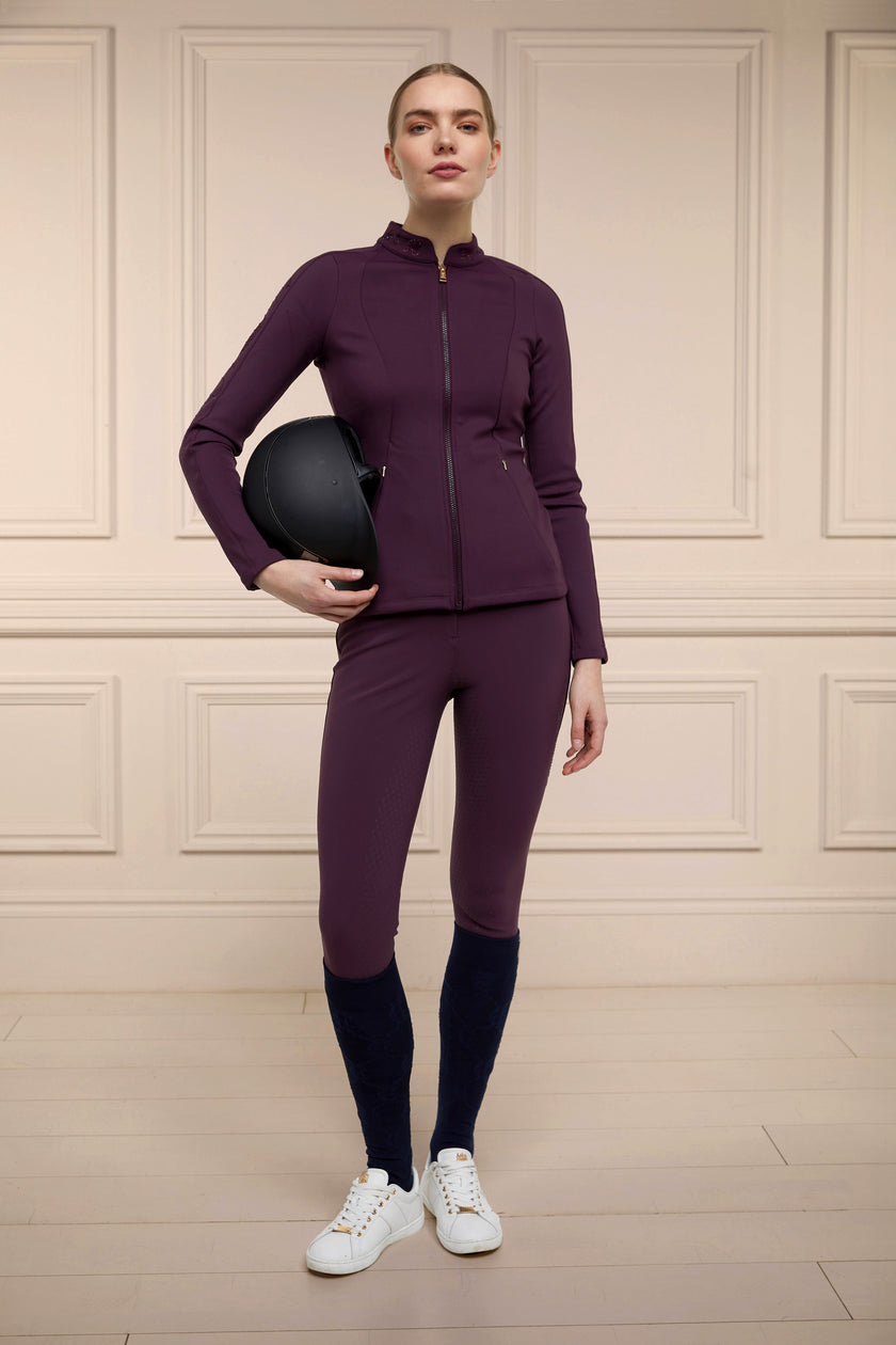 Crystal Zip Sweat (Aubergine)