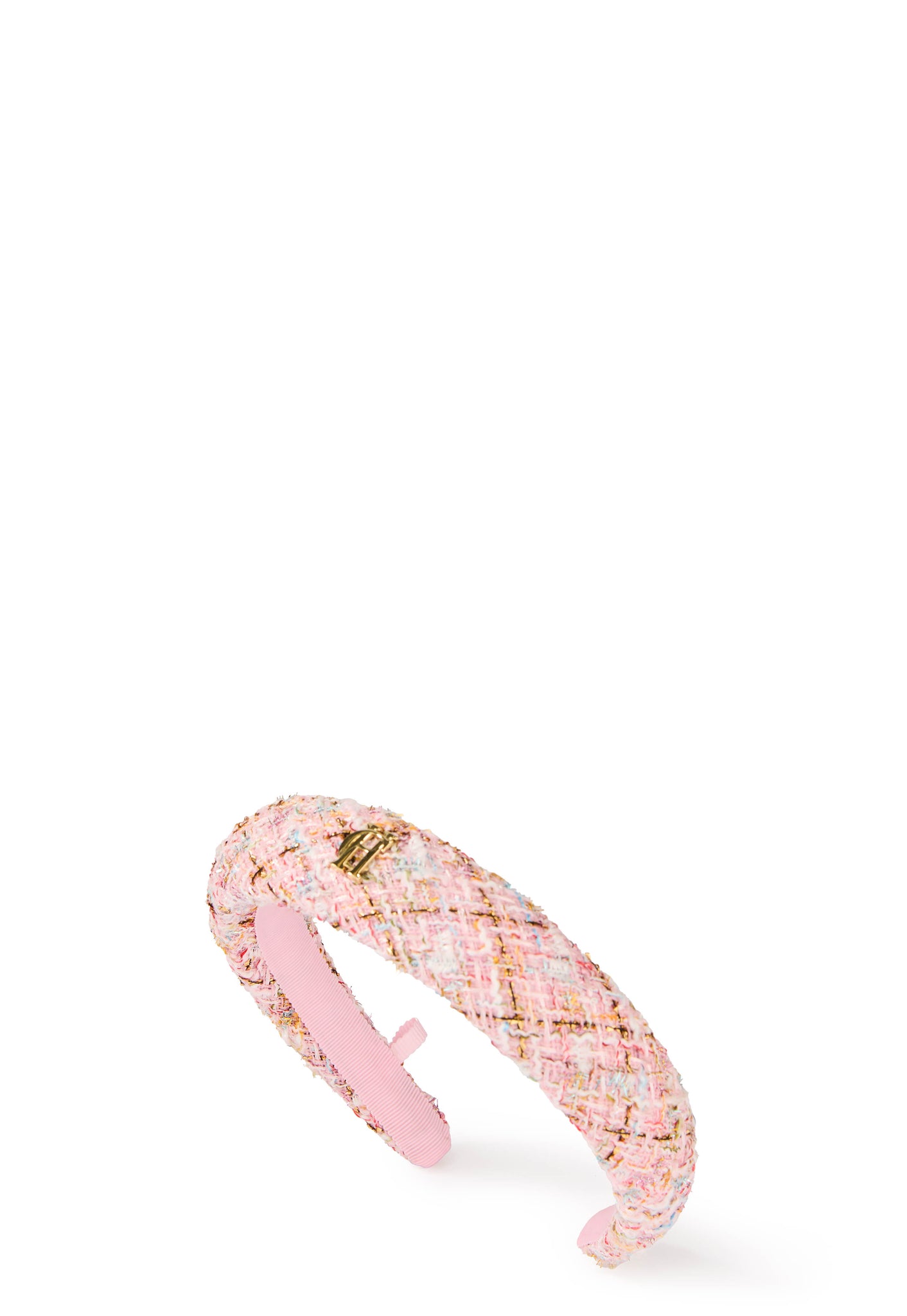 Narrow Headband (Pink Sparkle Boucle)