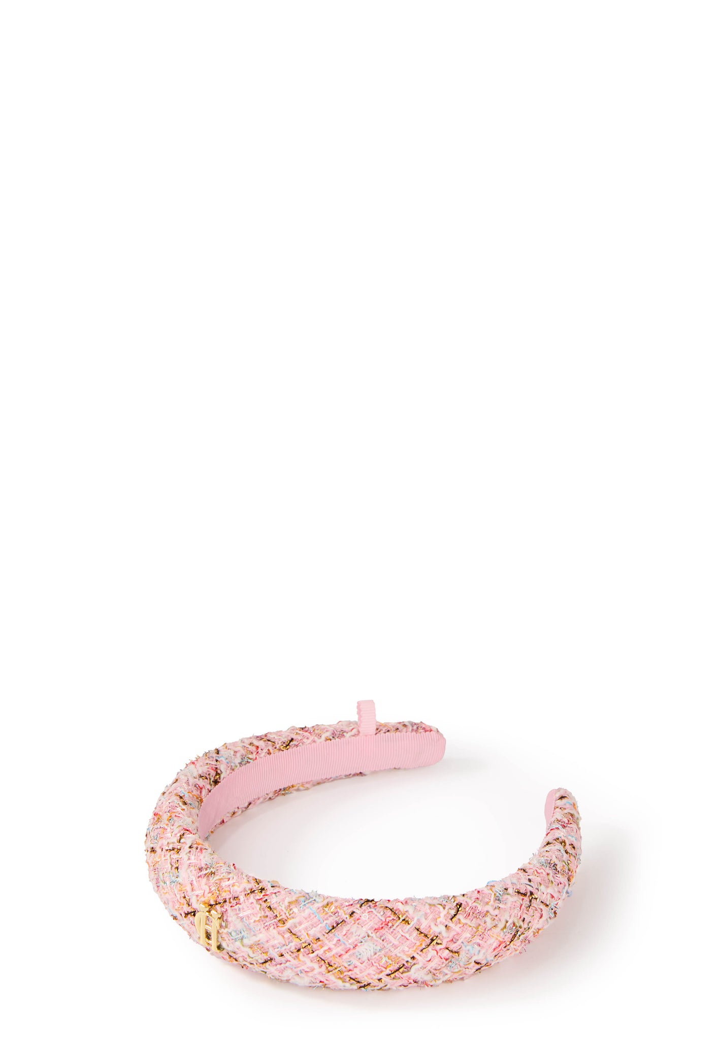 Narrow Headband (Pink Sparkle Boucle)