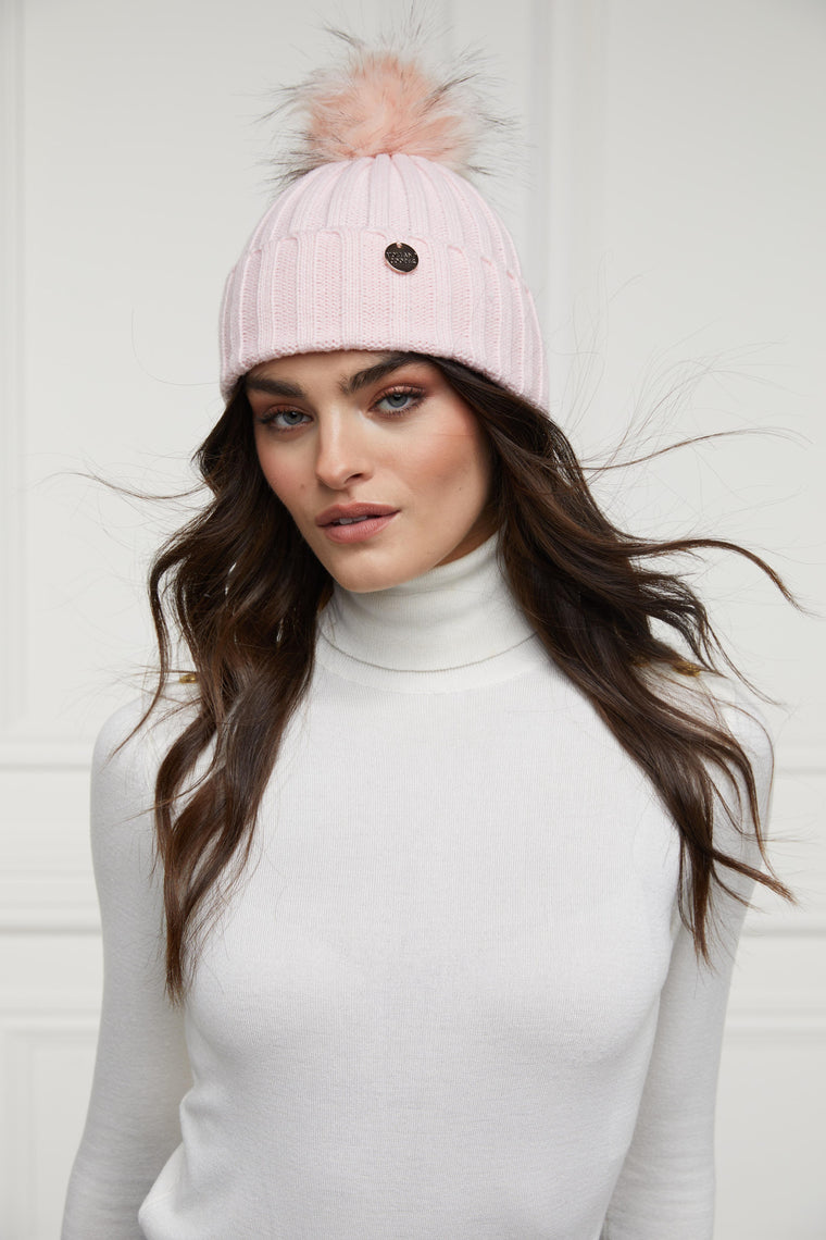 Rib Bobble Hat (Pink)