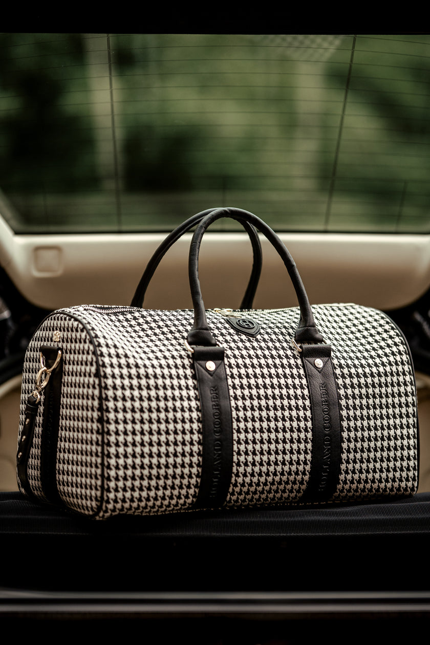 Regency Holdall (Ecru Houndstooth)