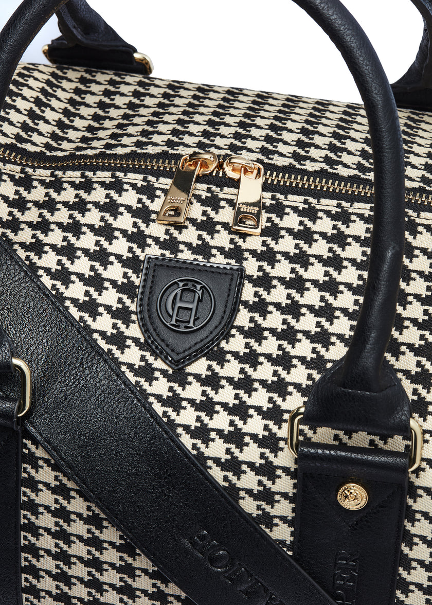 Regency Holdall (Ecru Houndstooth)