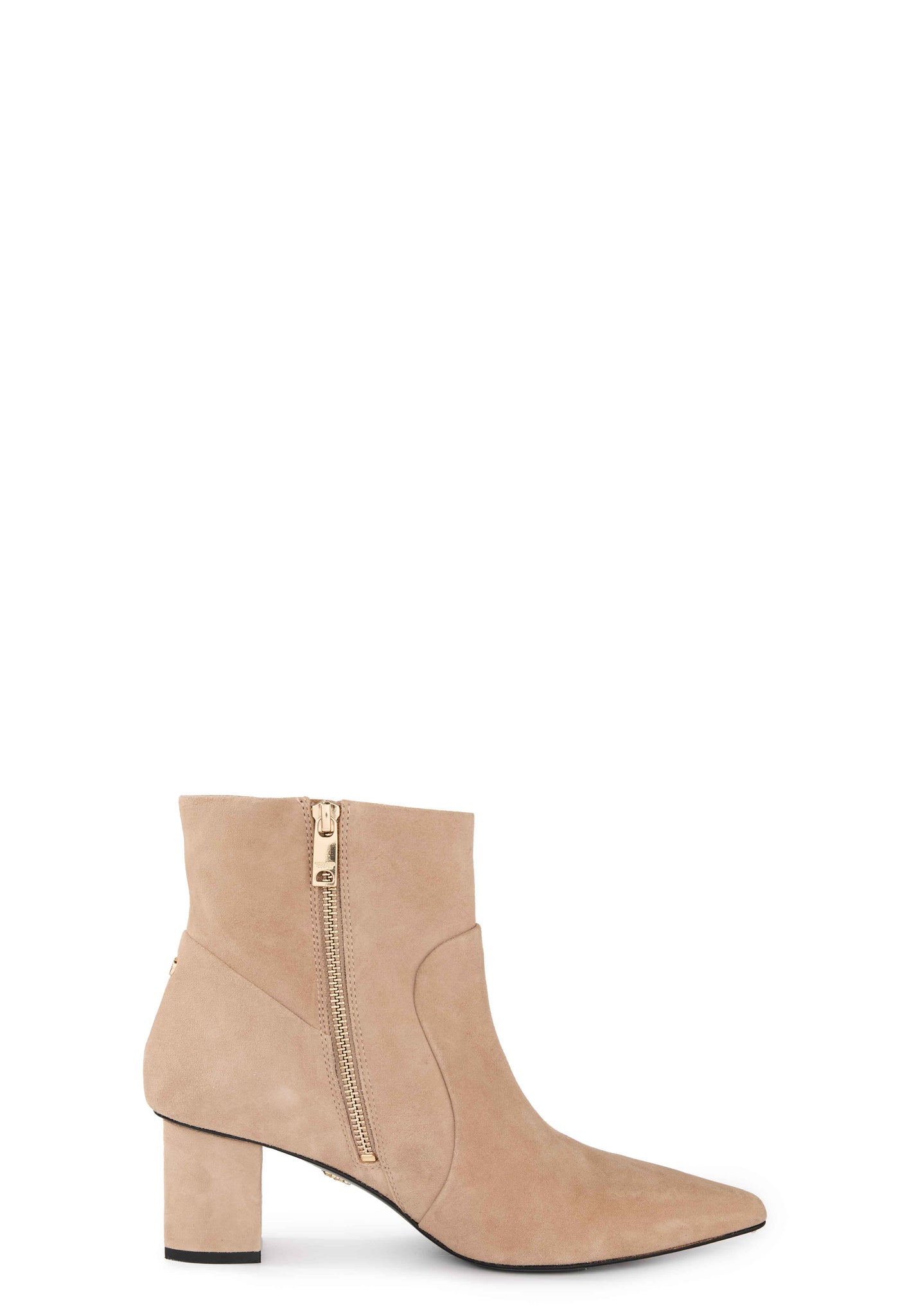 Regency Mid Heel Boot (Taupe Suede)