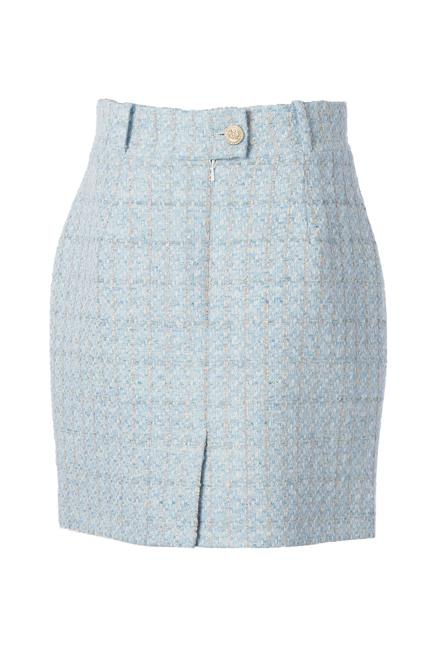 Regency Skirt (Sky Blue Boucle)