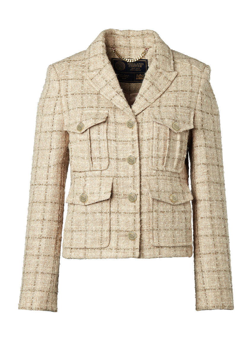 The Camel Sparkle Tweed Suit