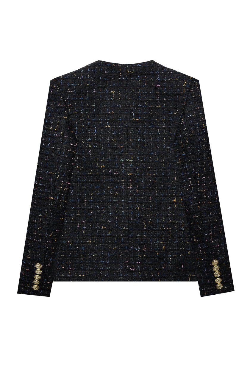 Chelsea Jacket (Black Rainbow Sparkle Tweed)