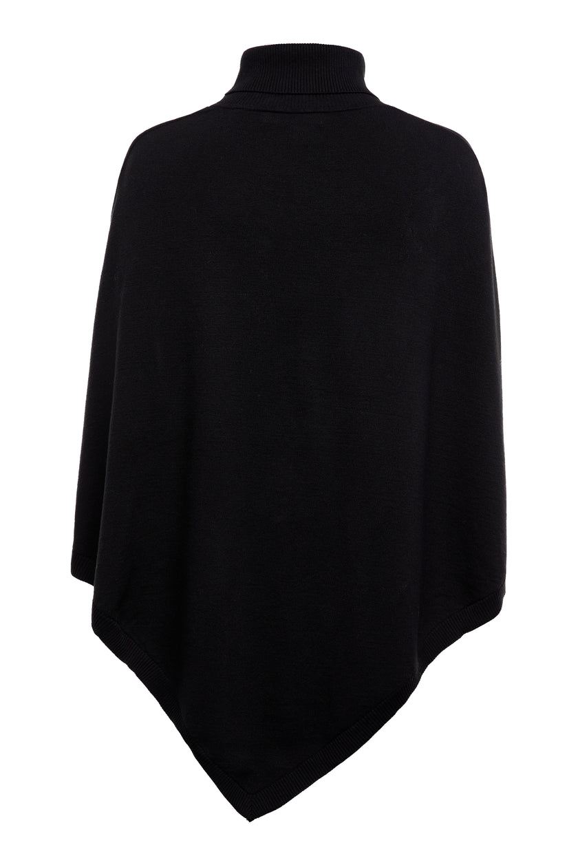 Roll Neck Cape (Black)