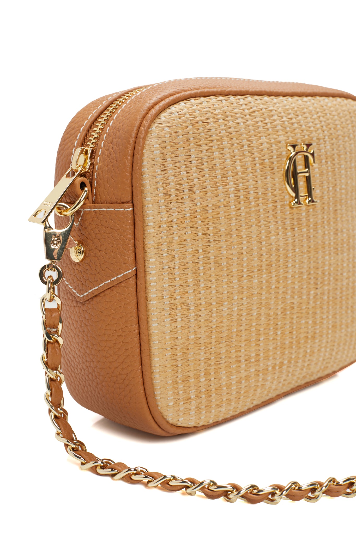 Soho Camera Bag (Tan Raffia)