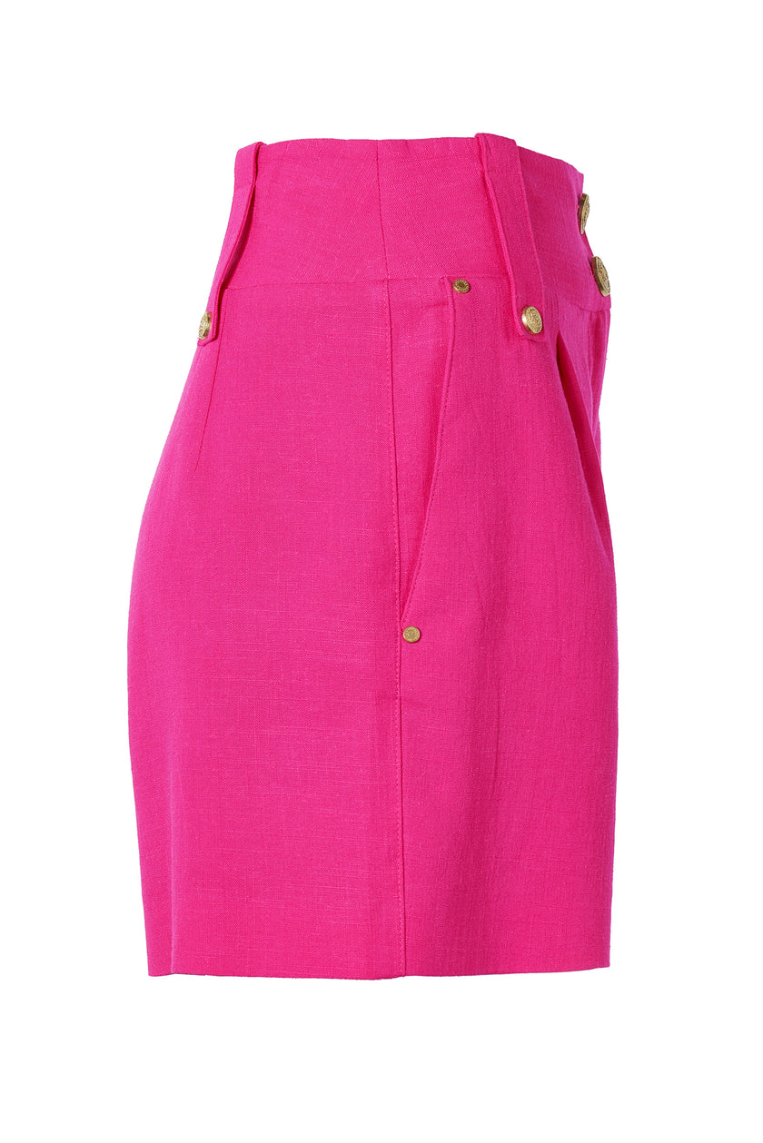 Tailored Short (Hot Pink Linen)