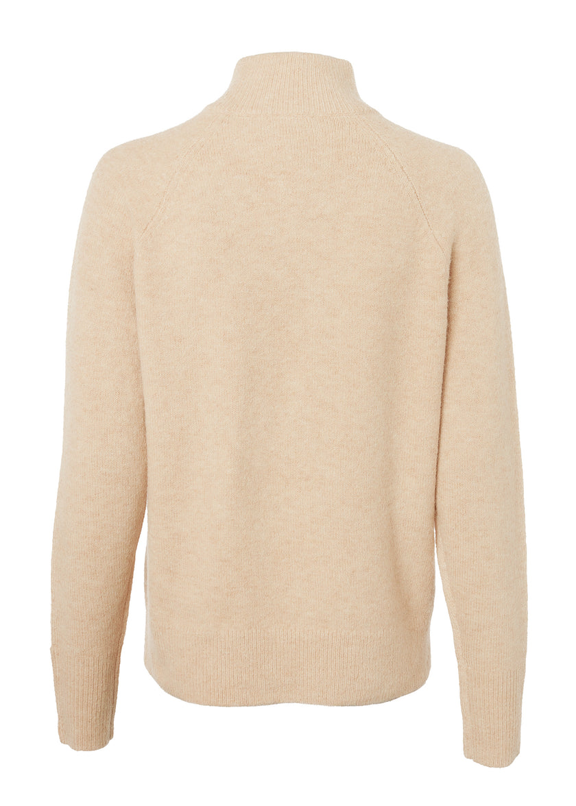 Tori Quarter Zip Knit (Camel)