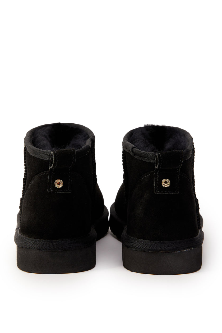 Ultra Mini Shearling Boot (Black)