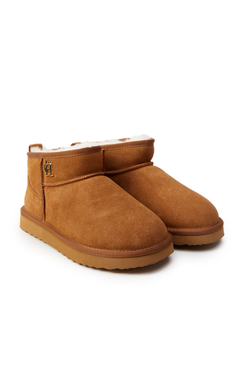 Ultra Mini Shearling Boot (Tan)