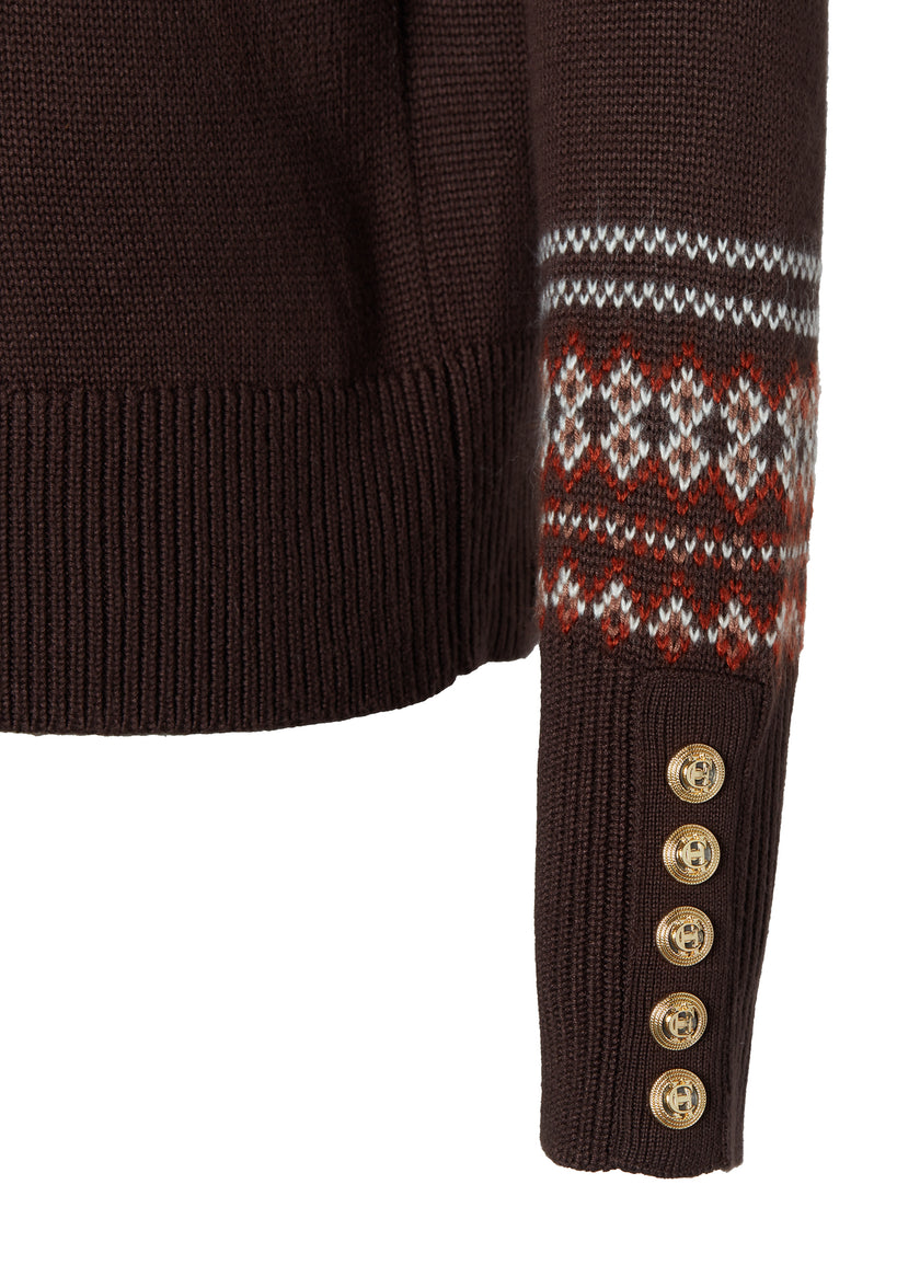 Whistler Roll Neck Knit (Chocolate)