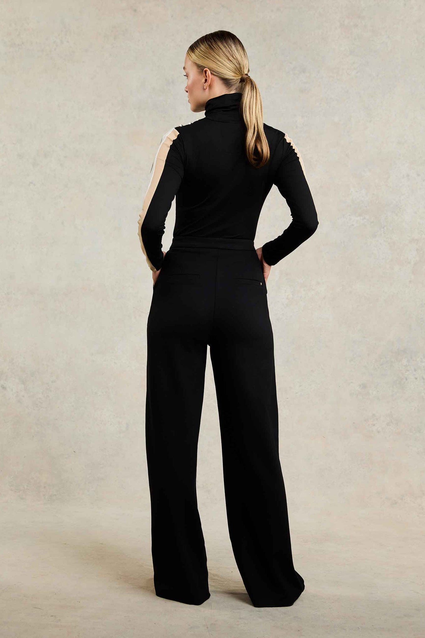 Wide Leg Pant (Black Black)