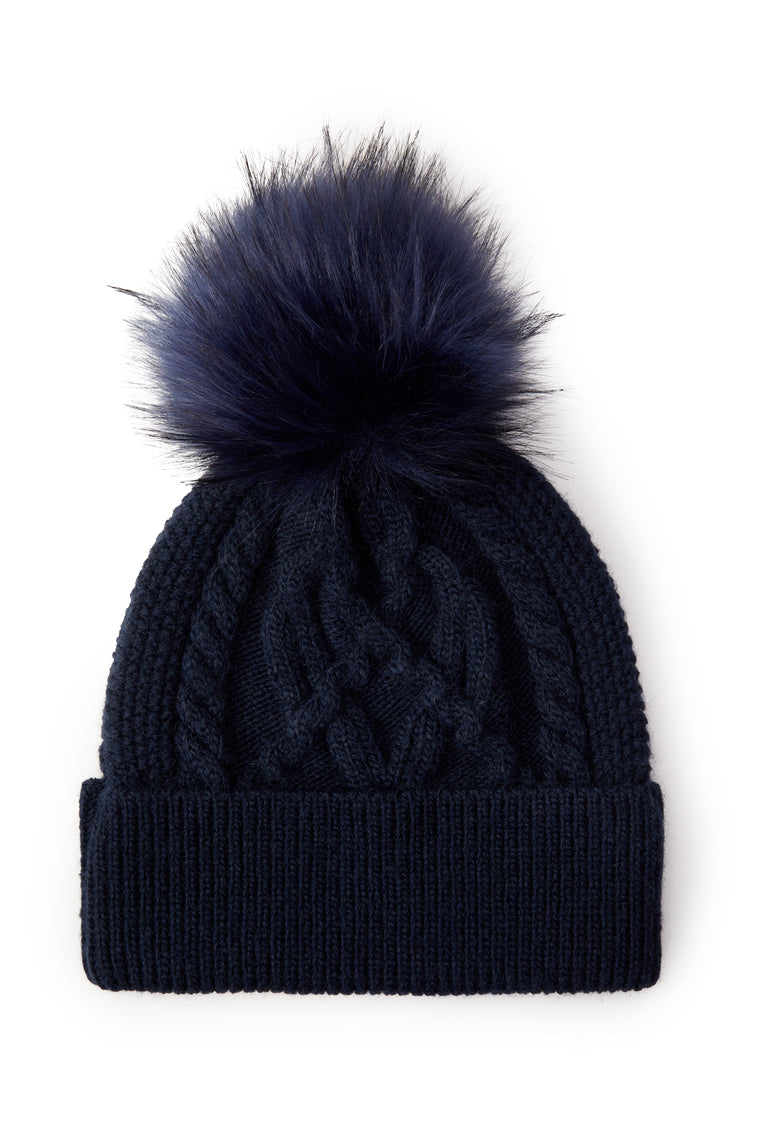 Cortina Bobble Hat (Ink Navy)