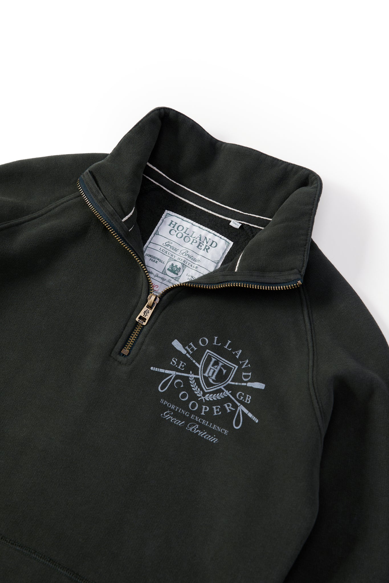 Crest Zip Henley (Racing Green)