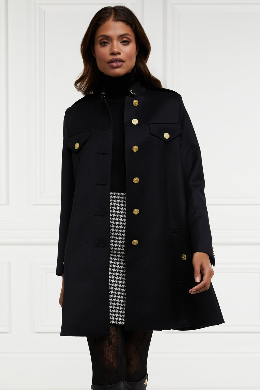 Highbury Cape Coat (Black Twill)