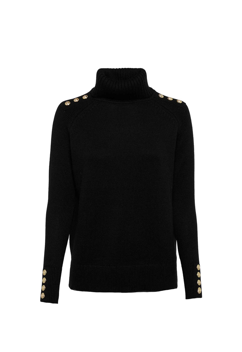 Finsbury Roll Neck (Black)