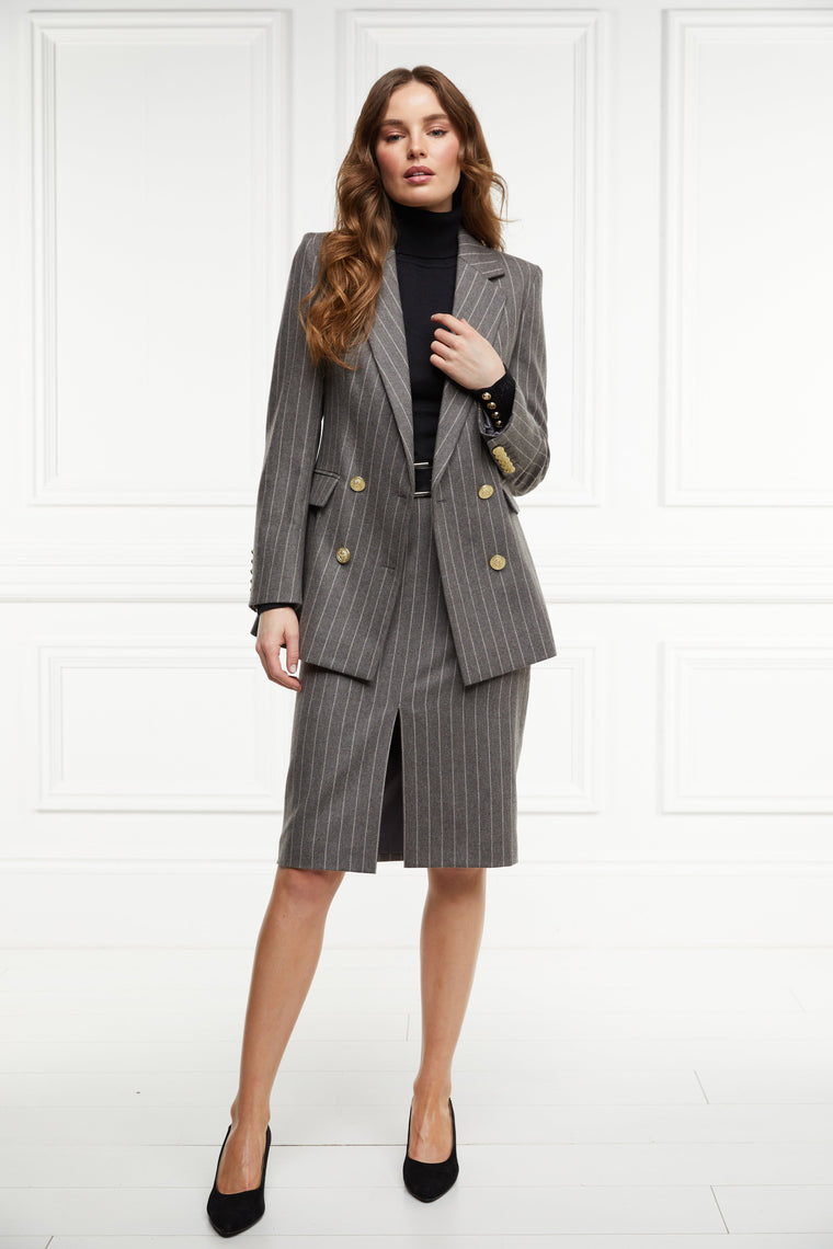 The Soft Grey Pinstripe Suit