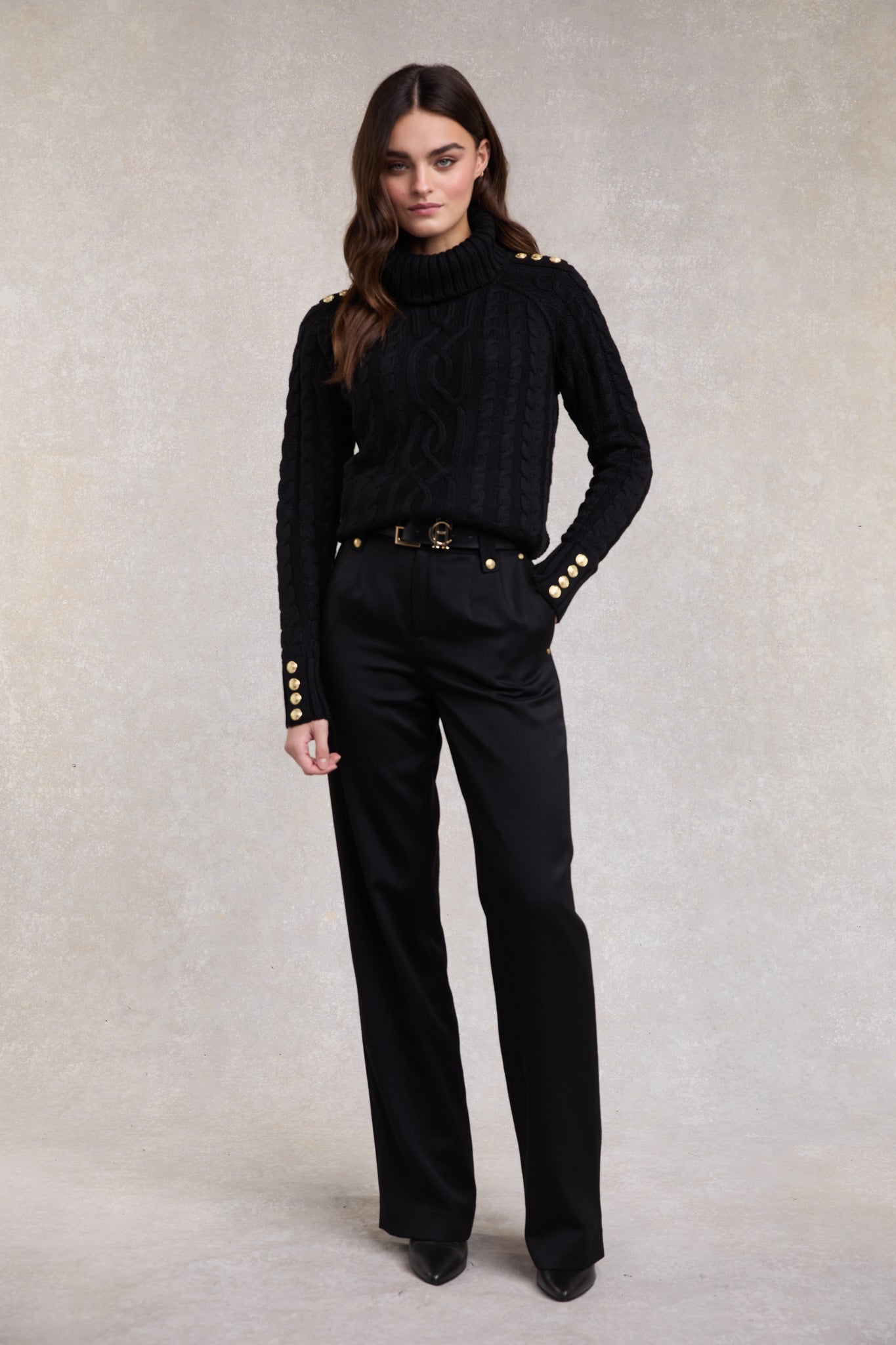 Ontario Roll Neck Knit (Black)