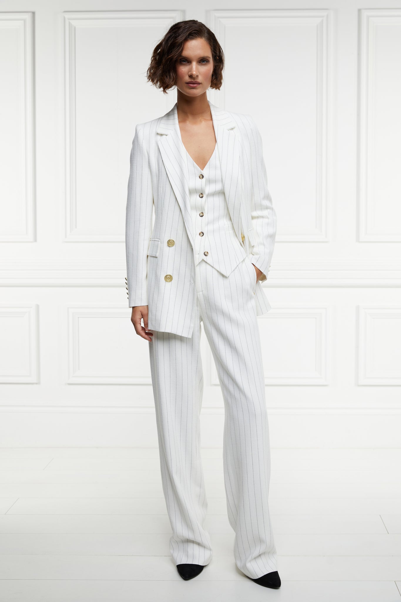 The Oyster Linen Pinstripe Suit