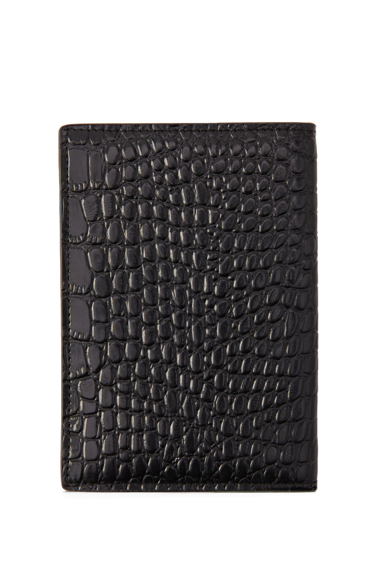 Chelsea Passport Holder (Black Croc)