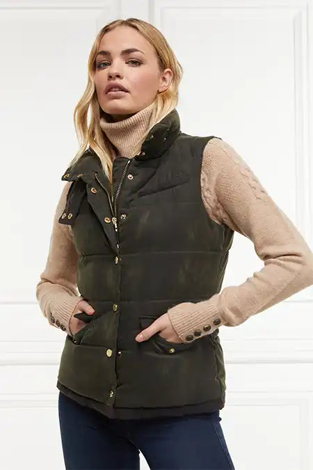 Aviator Padded Gilet (Dark Olive)