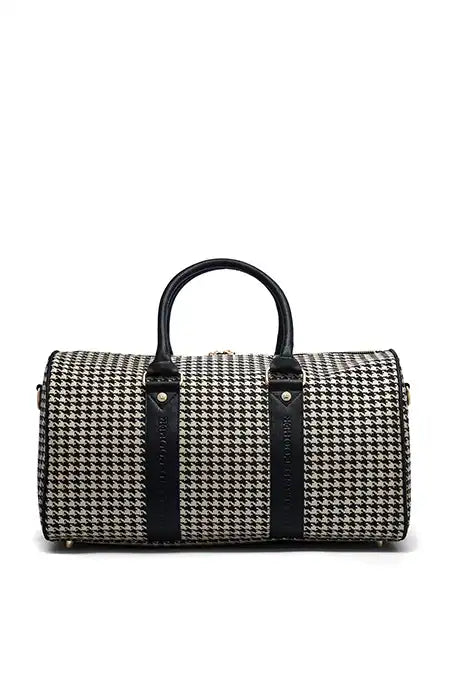 Regency Holdall (Ecru Houndstooth)