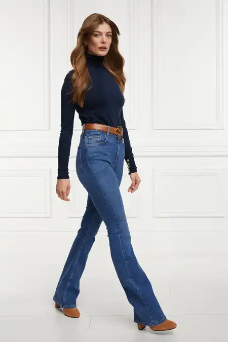 High Rise Flared Jean (Denim)