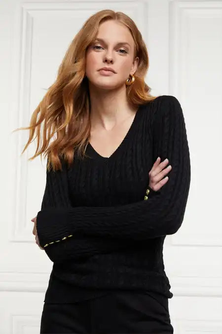 Seattle V-Neck Knit (Black)