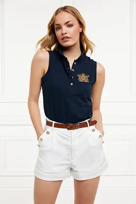 Sleeveless Polo Shirt (Ink Navy)