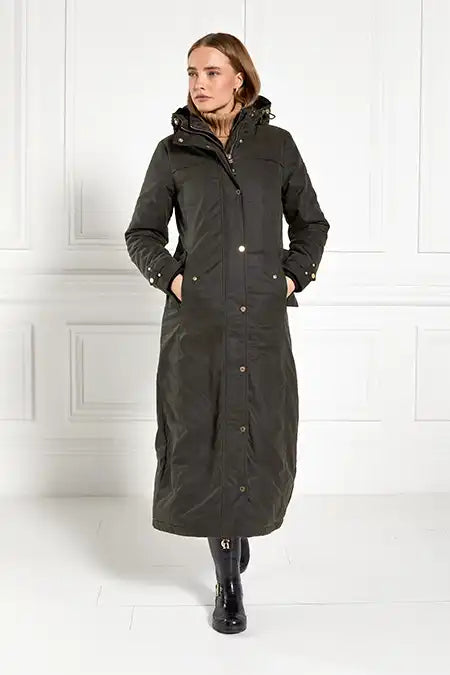 Wax Longline Field Coat (Dark Olive)