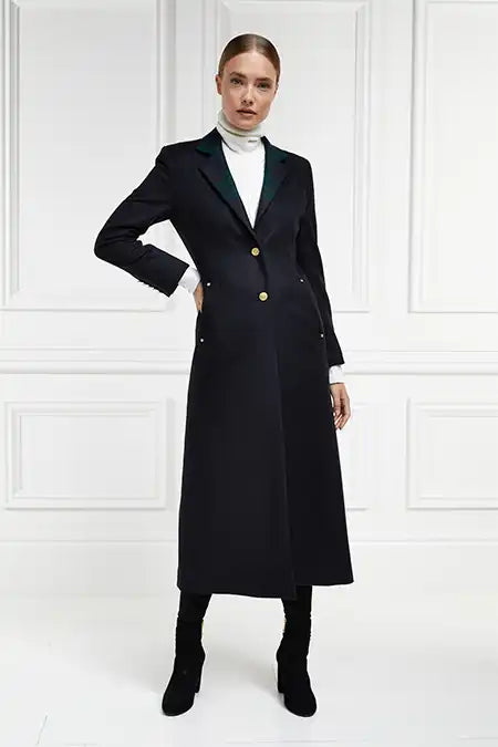 Full Length Regency Coat (Soft Navy Blackwatch)