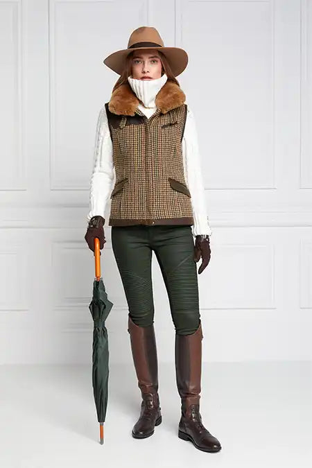 Aviator Gilet (Hailes Green Tweed)