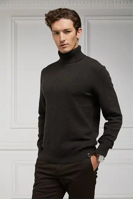 Byron Roll Neck Knit (Moss)